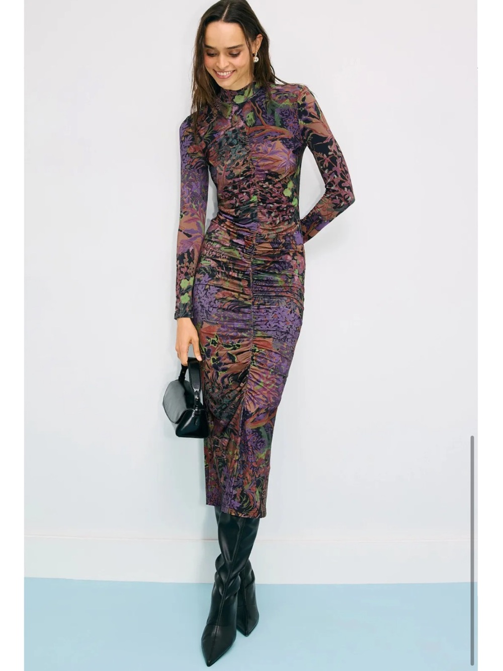 Untitled in Motion Alonia Mesh Mock Neck, Size: S